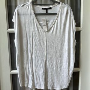 White House Black Market white sleeveless t-shirt.